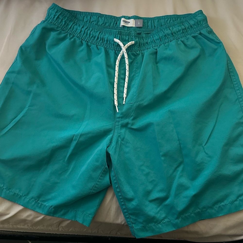 Old Navy Blue Swim Trunks Quick-Dry Elastic Waist